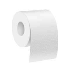 Realistic vector template of toilet paper roll.