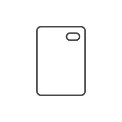 Smartphone cover line outline icon