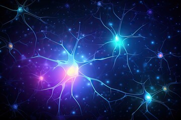 Obraz premium Elegant and beautiful abstract background representing neurons and neural connections. Generative AI