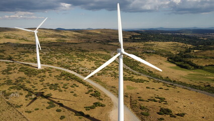 wind turbine in the mountains