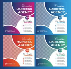 Digital Marketing Social Media Post design template Bundle