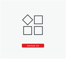 Figures vector icon. Symbol in Line Art Style for Design, Presentation, Website or Mobile Apps Elements, Logo. Pixel vector graphics - Vector