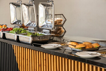 delicious food at a hotel buffet