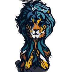 tiger head vector with plain background. vector image 