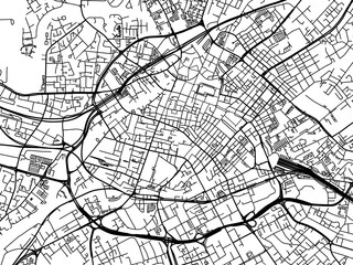 A vector road map of the city of  Manchester Center in the United Kingdom on a white background.