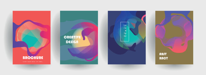 Abstract gradient vector background for business brochure cover design