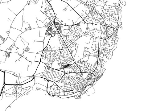 A vector road map of the city of  Ramsgate in the United Kingdom on a white background.