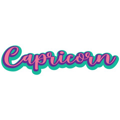 Word art zodiac.  Capricorn word art