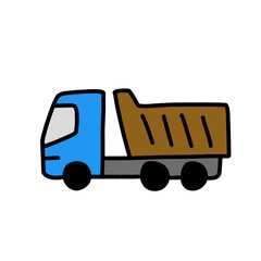 Vehicle icon in flat colors style