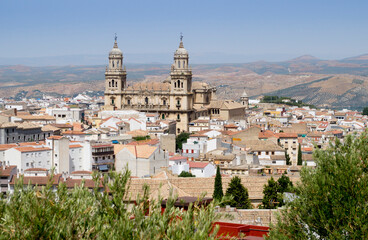 Fototapeta na wymiar Europe, Spain, Jaen cathedral