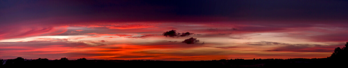 Sunset panorama red rance