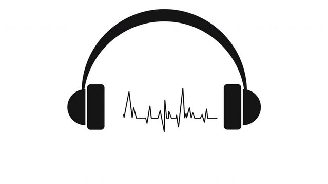 ASMR concept. Dark headphones with pulsating music for enjoyment. Enjoying whispers, sounds or music. Sleep and relaxation therapy.