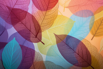 Multicolored leaves background