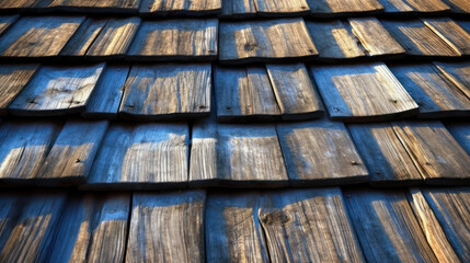 roof with wooden planks and shingles. shelter. generative ai