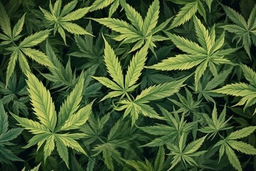 Majestic soft cannabis marijuana background Generative AI - obrazy, fototapety, plakaty