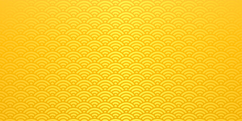 金色の青海波の背景画像　年賀状用の背景イラスト