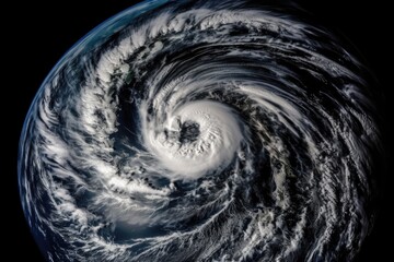 Super typhoon. A strong storm on Earth. Generative ai