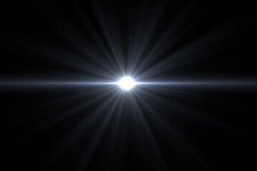 Natural, Sun flare on the black background