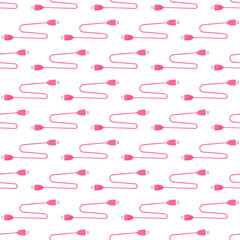 usb wire computer pink elements background pattern
