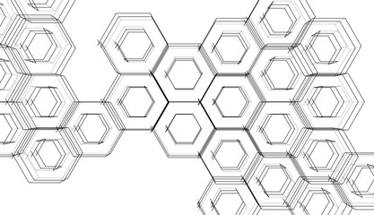 pattern with hexagons