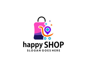Shopping Cart, Electronic commerce, Shop Logo Vector Inspiration