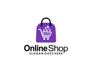 Online Shop logo designs template, Logo template icon