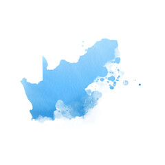 Country map watercolor sublimation background on white background. South Africa