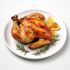 Roast chicken, festive season. Made by (AI) artificial intelligence