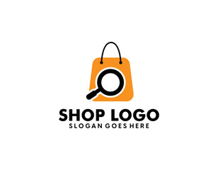 Online Shop Logo Template Design Vector