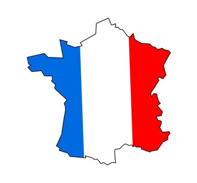 France Flag french map illustraion country nation europe 