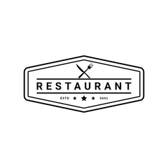 vintage retro restaurant logo design idea
