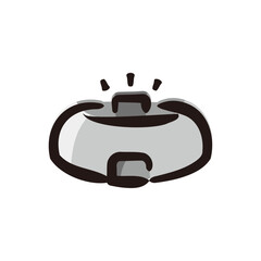 Football stadium - Soccer icon/illustration (Hand-drawn line, colored version)