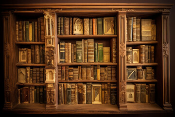 Old book shelf from a librart
