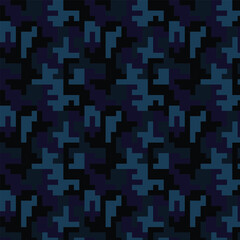 Abstract military or police camouflage background. Made from geometric square shapes. Vector illustration.