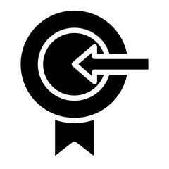 award ribbon glyph 