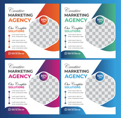 Digital Marketing Social Media Post design template Bundle