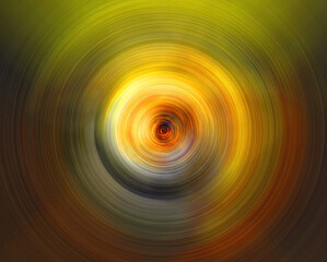 A comic-style yellow spiral black hole on a black galaxy background. A physics and planetary illustration with vibrant colors and abstract design. A creative and energetic image for your projects.