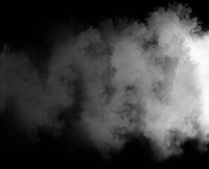 Abstract smoke background for design on black background 