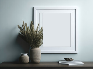  empty wooden frame mockup