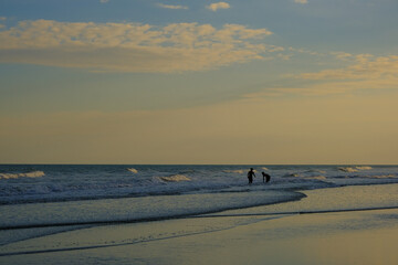 Fototapeta na wymiar sea beach wave serenity nature scence morning time
