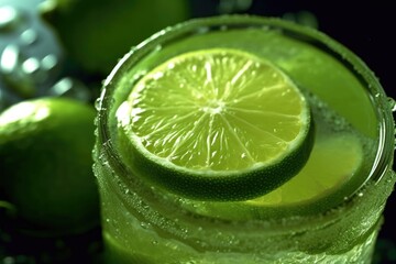 refreshing drink isolated lemon gin elegant concept. Ai gerated