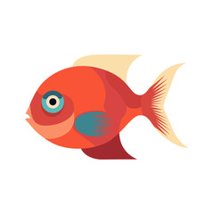 Fish sign. Abstract fish icon on white background.