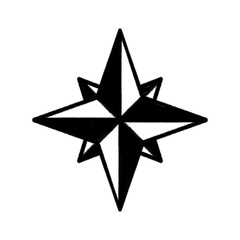 Obraz premium Compass - hand drawn tattoo motive