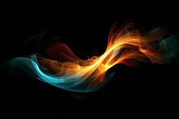 Obraz premium Light soft air wave background in red hot and cold blue