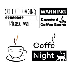 Logo work suitable for coffee theme, design ideas for coffee shop, coffee cup illustration