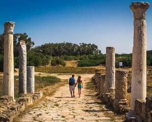 In the ruins Salamis city