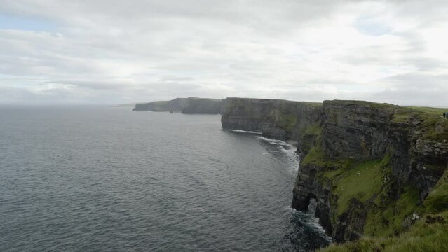 Cliffs of Moher stand high above the Irish sea in Northern Ireland