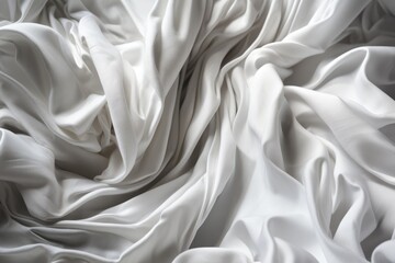 White fabric texture background, Generative ai