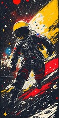 Astronaut in the universe, generative AI