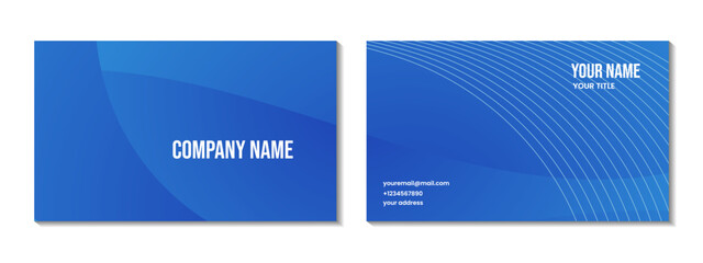 Obraz premium business car design with abstract blue wave background for business